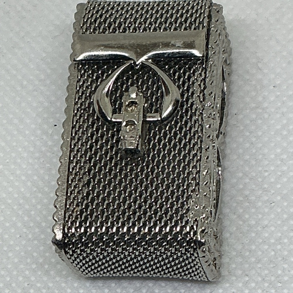 Vintage Vinaigrette Mesh Silver Tone Scent/Pill Box - Picture 3 of 9